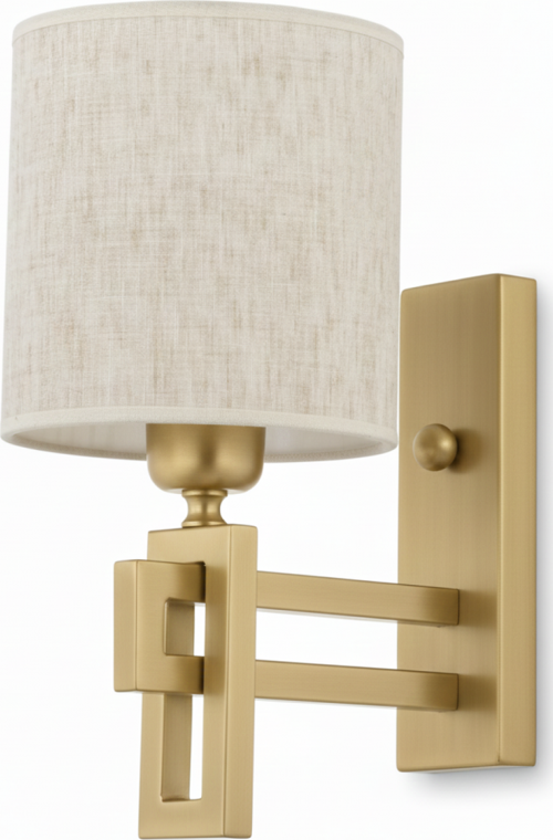 AP-9137-1EB Eskitme Boya Aplik E27 Metal Kumaş H: 31 cm, WxD: 20x22 cm