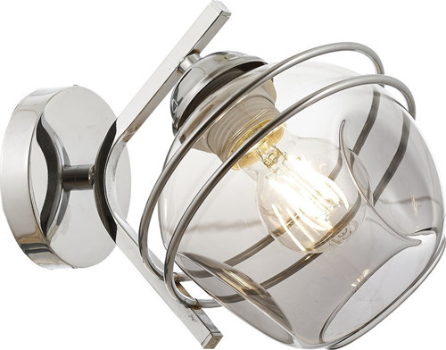 AP-1780-1K Krom Kaplama Aplik E27 Metal Cam H: 19 cm, WxD: 15x25 cm
