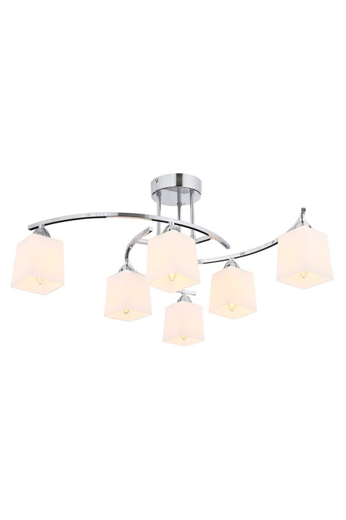 AV-1373-6K Krom Kaplama Modern Avize E14 Metal Cam H: 32 cm, Ø: 60 cm