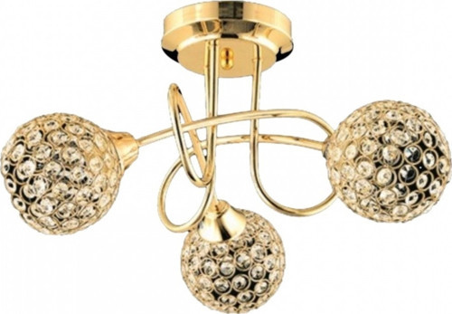 AV-7013-109-3S Gold Kaplama Modern Avize E27 Metal Cam H: 35 cm, Ø: 50 cm