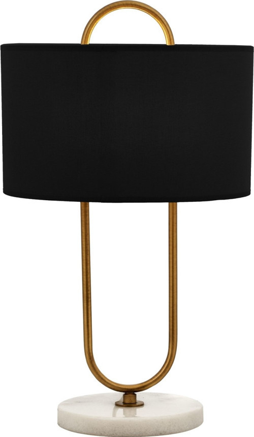 ML-9112-1E Eskitme Kaplama Masa Lambası E27 Metal Kumaş H: 55 cm, Ø: 30 cm