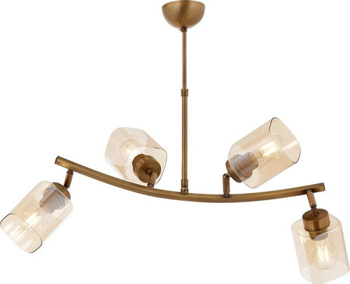 AV-1836-4E-YM Eskitme Kaplama Modern Avize E27 Metal Cam H: 70 cm, WxD: 60x36 cm