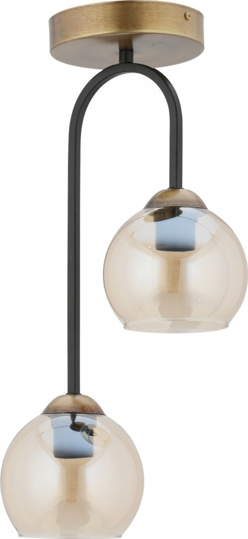 AV-7013-450-2E Eskitme/Siyah Kaplama Modern Avize E27 Metal Cam H: 50 cm, Ø: 27 cm