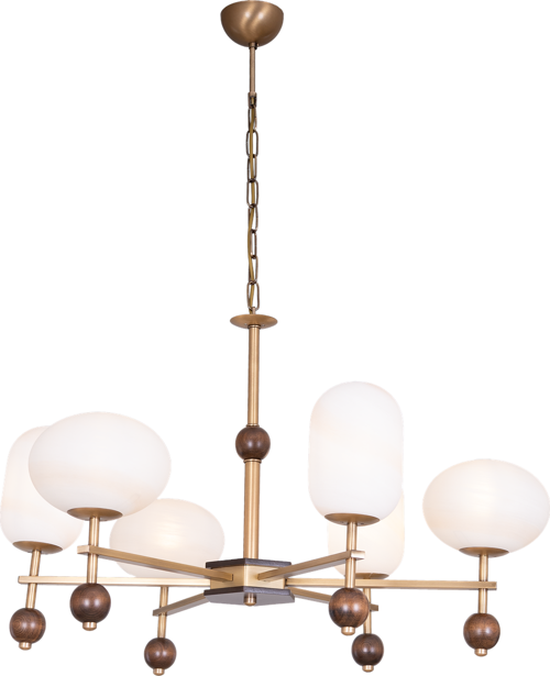 AV-1949-6E Eskitme Kaplama Modern Avize E27 Metal Cam H: 80 cm, Ø: 60 cm