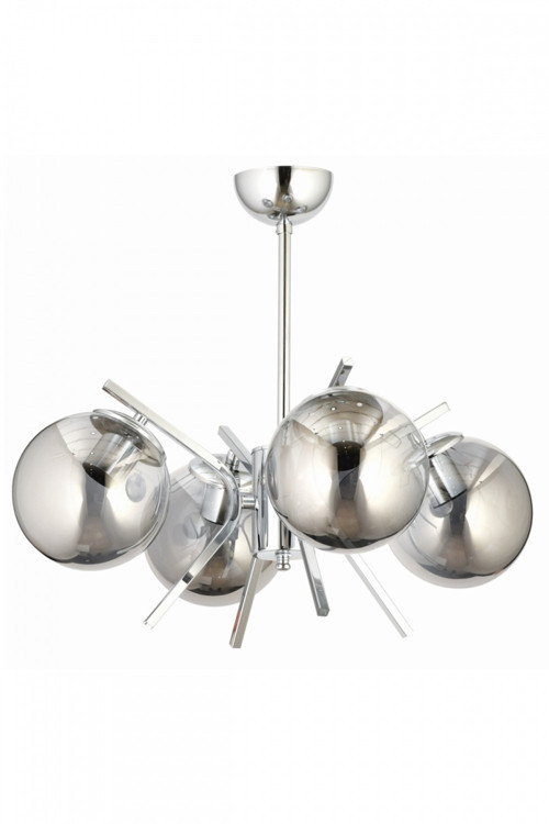 AV-7013-392-4K Krom Kaplama Modern Avize E27 Metal Cam H: 53 cm, Ø: 47 cm