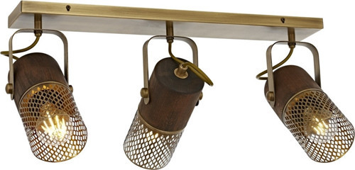 AR-1830-3EY Eskitme Kaplama Modern Avize E27 Metal Ahşap H: 30 cm, WxD: 60x30 cm