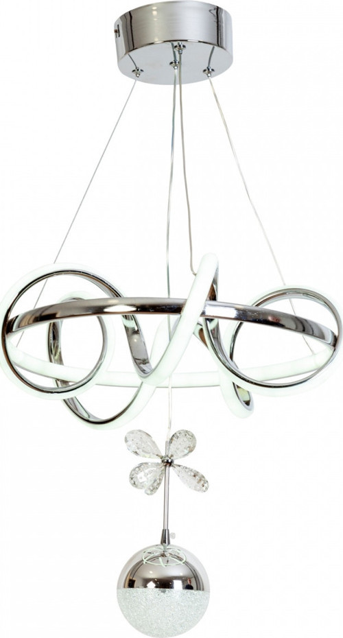 AV-7014-6123-6K-1TK Krom Kaplama Modern Avize LED Alüminyum Silikon H: 80 cm, Ø: 40 cm