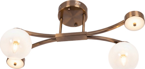 AR-1961-4E Eskitme Kaplama Modern Avize E14 Metal Cam H: 35 cm, WxD: 30x63 cm