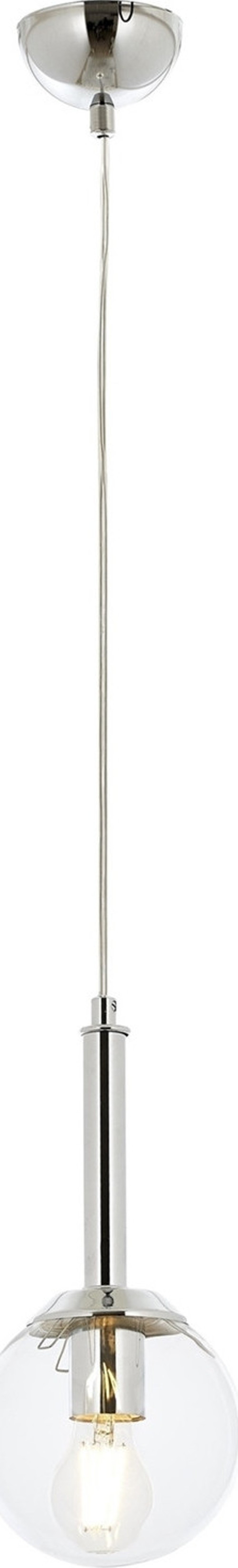AV-1781-1K Krom Kaplama Modern Avize E27 Metal Cam H: 90 cm, Ø: 15 cm