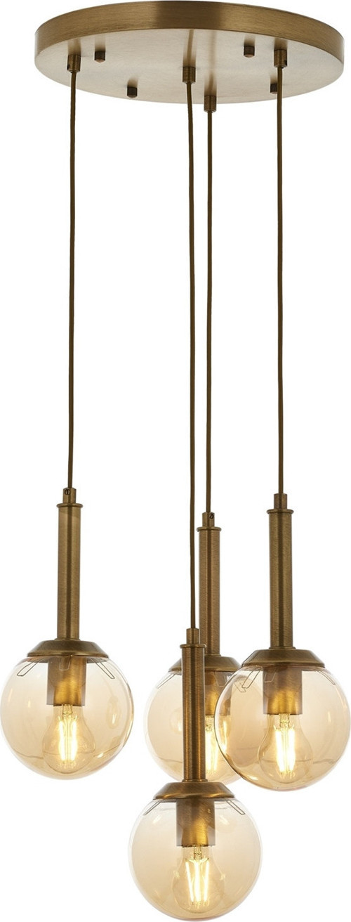 AV-1781-4ET Eskitme Kaplama Modern Avize E27 Metal Cam H: 90 cm, Ø: 40 cm