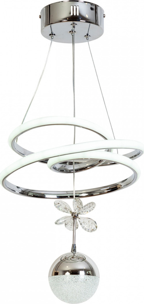 AV-7014-6139-3K-1TK Krom Kaplama Modern Avize LED Alüminyum Silikon H: 80 cm, Ø: 32 cm