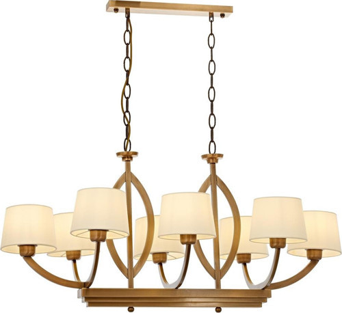 AV-1876-8ES-YM Eskitme Kaplama Modern Avize E27 Metal Kumaş H: 90 cm, WxD: 100x55 cm