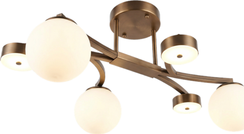 AV-1961-6EY Eskitme Kaplama Modern Avize E14 Metal Cam H: 70 cm, WxD: 30x70 cm