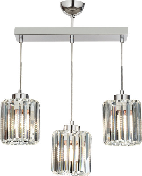 AV-65230-3KY Krom Kaplama Modern Avize E27 Metal Kristal H: 60 cm, WxD: 54x15 cm