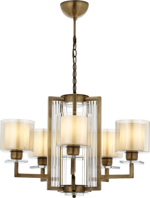 AV-4285-5E Eskitme Kaplama Modern Avize E27 Metal Cam H: 90 cm, Ø: 70 cm