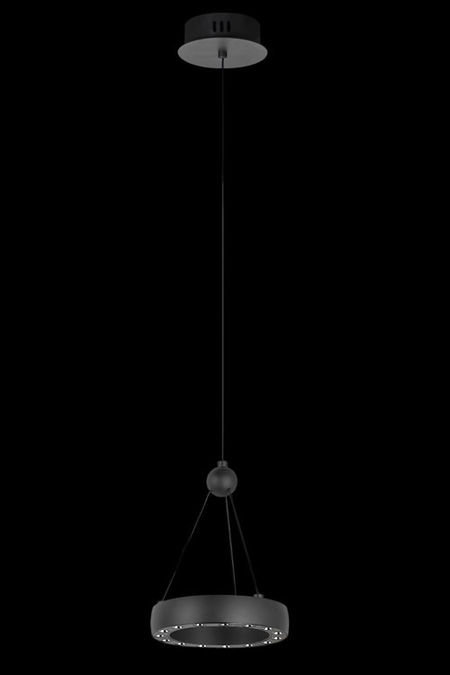 AV-5305-1BSY Siyah Boya Klasik Avize LED Metal H: 100 cm, Ø: 13 cm
