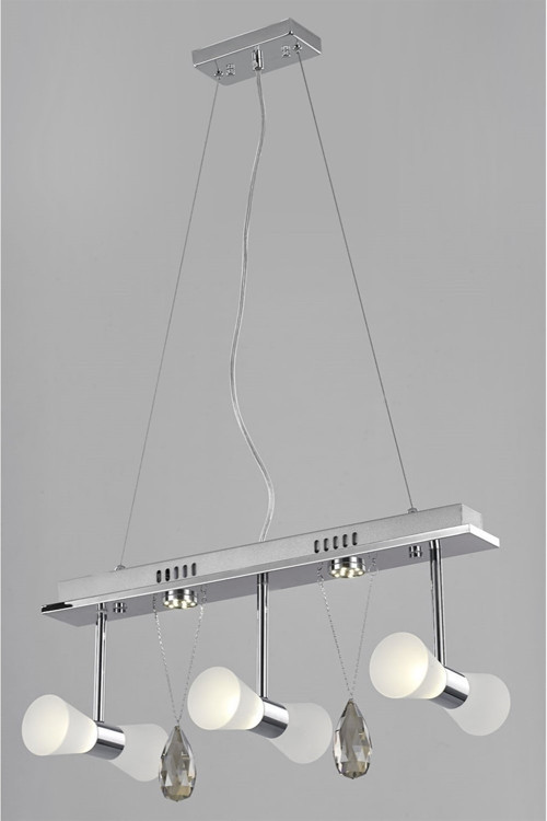 AV-5128-3KY Krom Kaplama Modern Avize LED Metal H: 70 cm, WxD: 50x20 cm