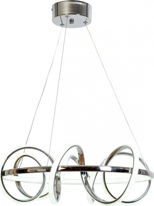 AV-7014-6123-6K Krom Kaplama Modern Avize LED Alüminyum Silikon H: 80 cm, Ø: 52 cm