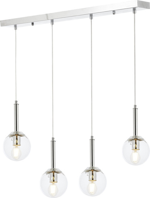 AV-1781-4KY Krom Kaplama Modern Avize E27 Metal Cam H: 90 cm, WxD: 70x13 cm