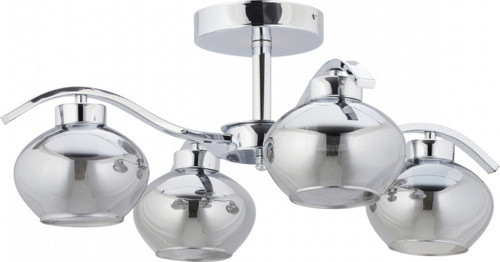 AV-7013-390-4K Krom Kaplama Modern Avize E27 Metal Cam H: 25 cm, Ø: 65 cm