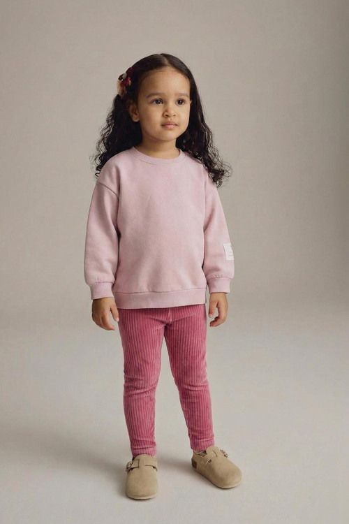 Sweatshirt Takım 2-10 Yaş Pudra Pembe