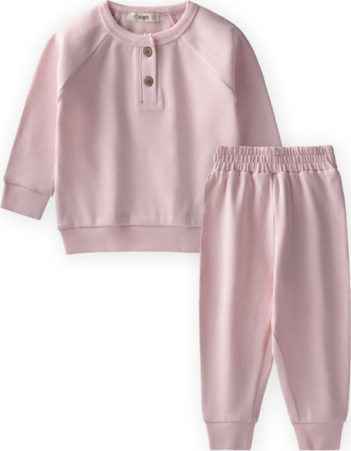 Reglan Kol Patlı Basıc Takım 1-5 Yaş pudra pembe