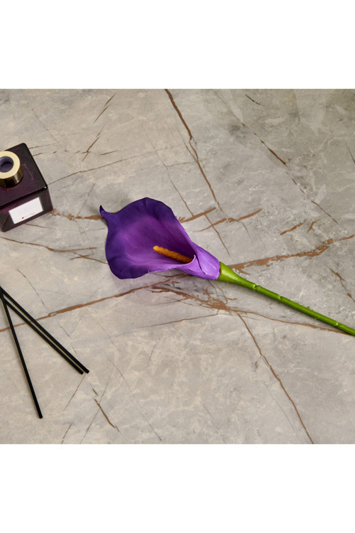 Deco Yapay Zambak Çiçeği - Mor - 60 Cm