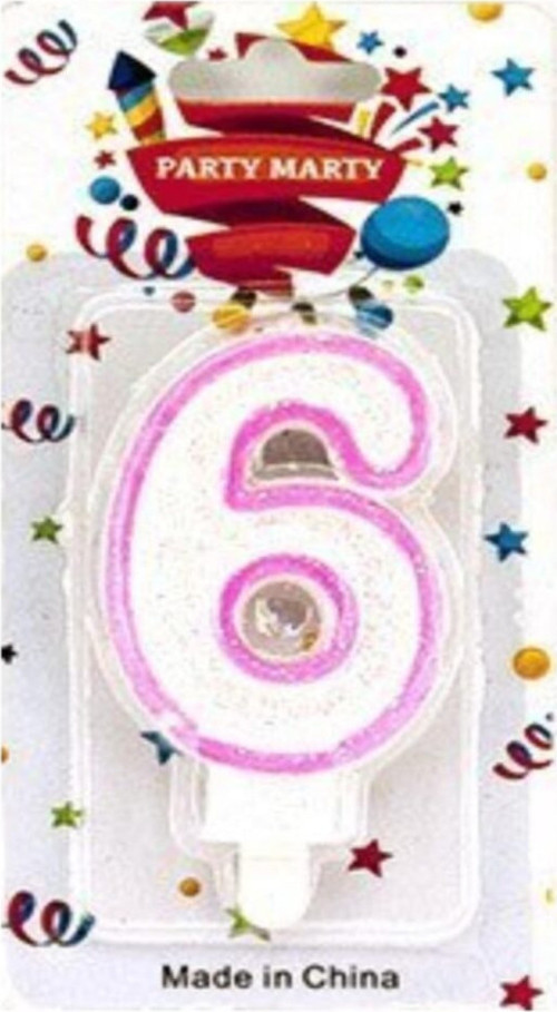 Partymarty Mum Rakam Simli Pembe 6