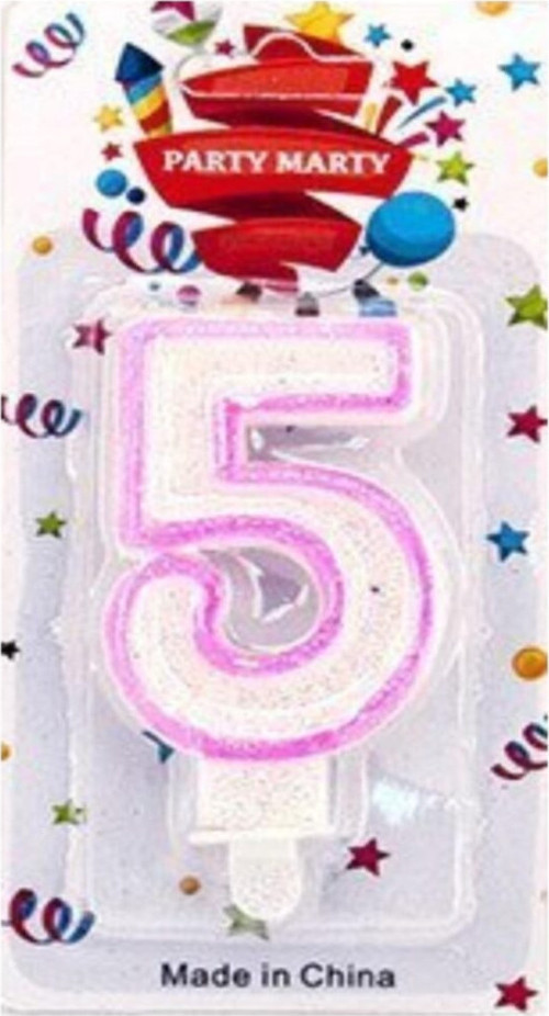 Partymarty Mum Rakam Simli Pembe 5