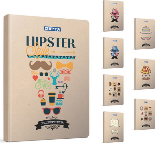 Hipster 9X14 120 Yaprak 1+1+1 Sert Kpk Ciltli Defter (2804)