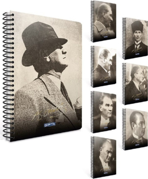 Defter A4 Atatürk Spr. Pp 100Yp. Kar. 2619
