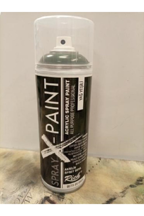 Spray X-Paint Acrylic Spray Paint All Purpose Professional Akrilik Sprey Boya 400 Ml Yağ Yeşil 06725