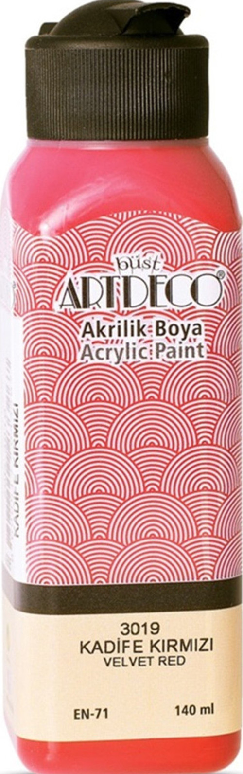 Akrilik Boya 140 Ml Kadife Kırmızı 070R-3019