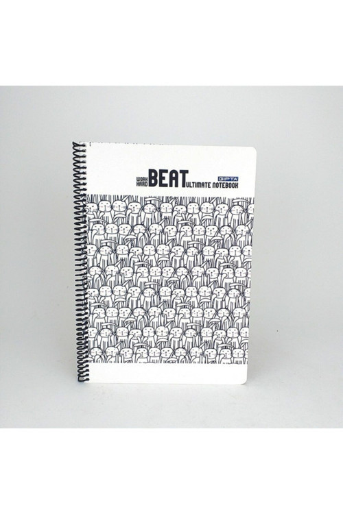 Beat Spiralli 80 Yaprak Kareli A4 Tavşan Desenli Defter