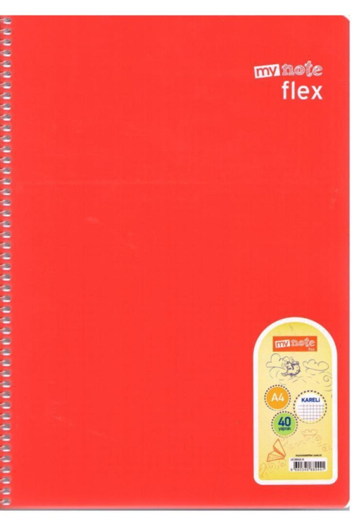 Flex Spiralli 40 Yaprak Kareli Defter