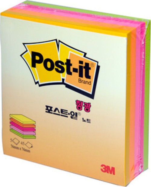 Post-İt Küp Not Yapışkanlı Not Kağıdı 76Mm76Mm Neon Renkler 225 Yaprak Neokup33