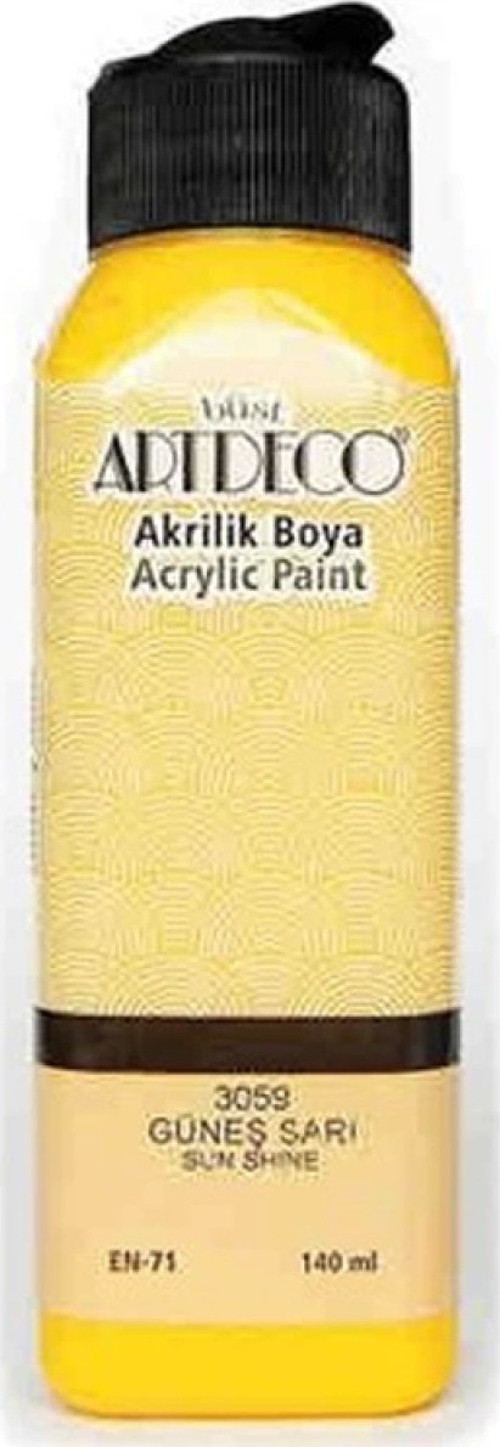 Akrilik Boya 140 Ml. Güneş Sarı Y-070R-3059