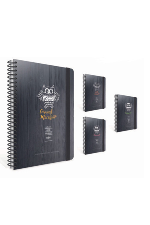 Coffee Book Spiralli 19X26 120 Yaprak Kareli