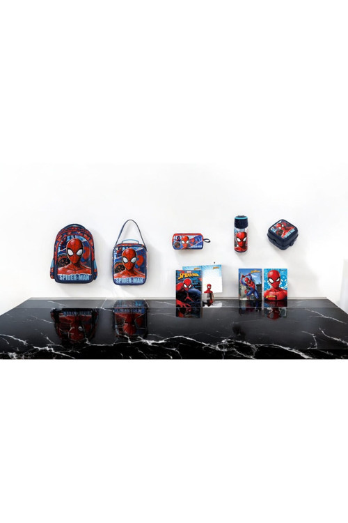 Genc Dıjıtal Baskı Spiderman-Örümcek Adam 8 Parçalık Ton Okul Seti