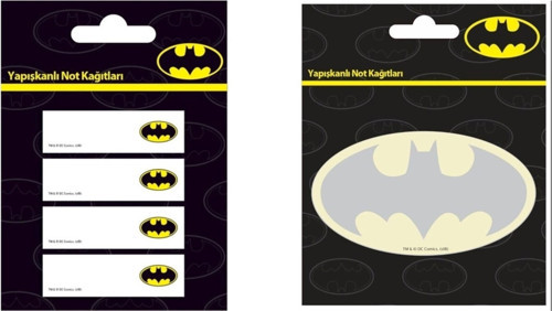 Yapışkanlı Not Kağıdı --Batman Ayraç Ve Not Kağıdı (2 Farklı Model)