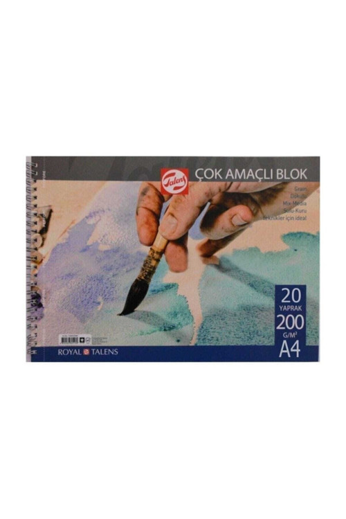 Çok Amaçlı Blok Spiralli Dokulu 200G A4 20 Sayfa