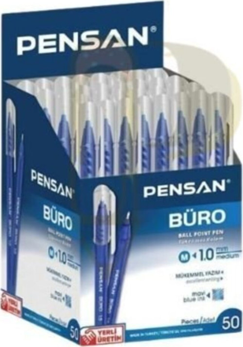 Büro Tükenmez Kalem 50Li Kutu Mavi