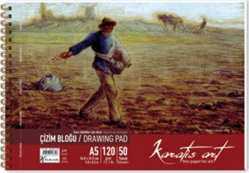 120Gr A5 50 Yp. Spiralli Çizim Blok