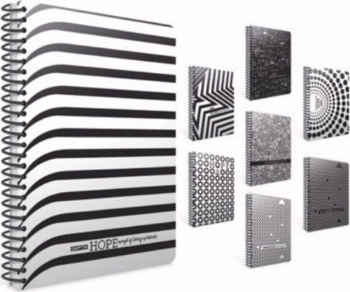 Hope Spiralli Ofset Pp Kapak Defter 19X26Cm 80 Yaprak Kareli (4 Lü Paket) 1191
