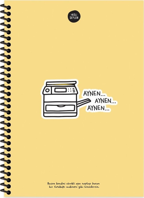 17X24 Çizgili Defter - Aynen Aynen Aynen