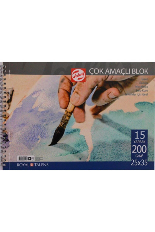 : Çok Amaçlı Resim Defteri : 200 Gr : 25 Cm X 35 Cm : 15 Yaprak