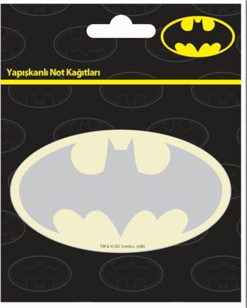 Batman Şekilli Yapışkanlı Not Kağıdı 50 Yaprak (2 Adet)