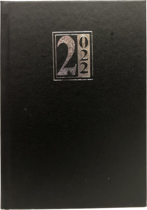 2022 17*24 Cilt Bezli Günlük Ajanda Siyah