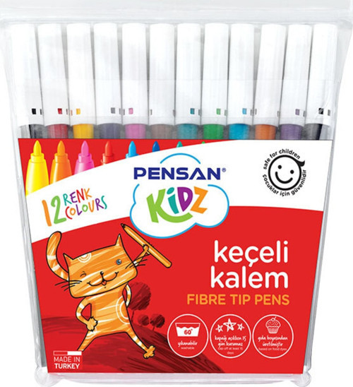 Kidz 12 Renk Keçeli Kalem