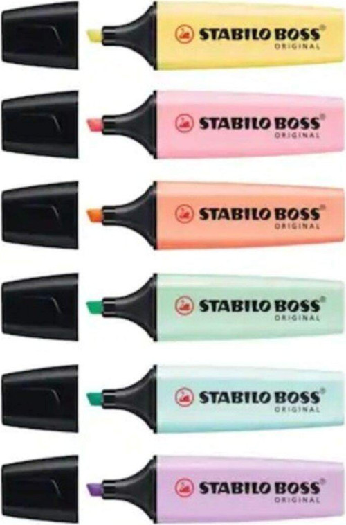 Boss Original Fosforlu İşaretleme Kalemi 6 Renk Set S.70/S